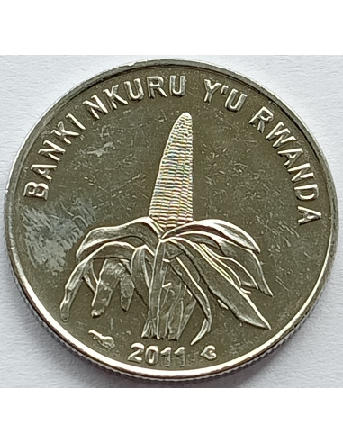 Awers monety Rwanda 50 Franków 2011