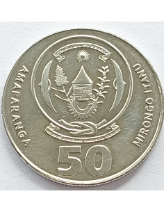 Awers monety Rwanda 50 Franków 2011 2