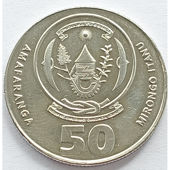 Rewers monety Rwanda 50 Franków 2011