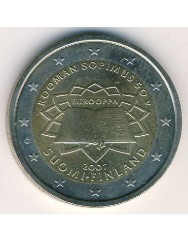 Awers monety 2 euro 2007 50lecie Traktatu Rzymskiego Finlandia