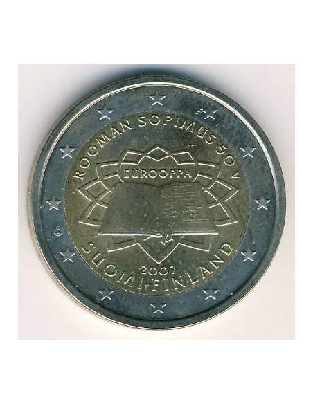 Awers monety Finlandia 2 euro 2007 50lecie Traktatu Rzymskiego Finlandia