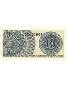 Przód banknotu Indonezja 10 Sen 1964 UNC 2