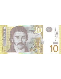 Przód banknotu Serbia 10 Din 2013 UNC
