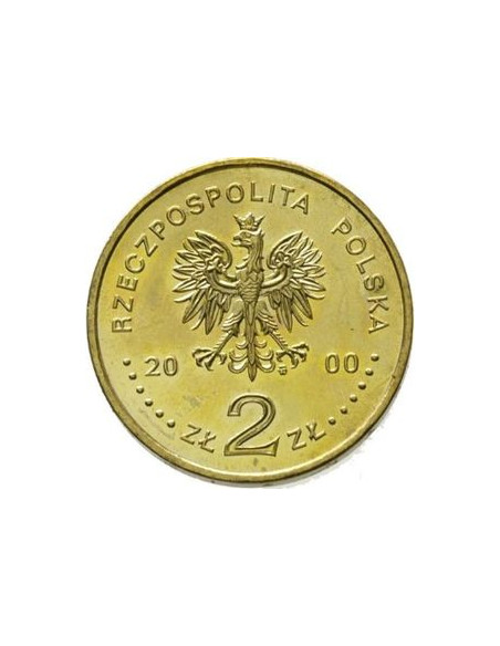 Rewers monety 2 zł 2000 Poczet królów i książąt polskich: Jan II Kazimierz 1648 1668