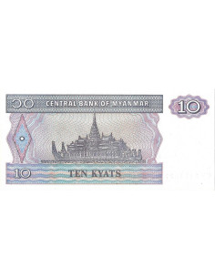 Banknot Birma 10 Kiat 1997 - UNC 2