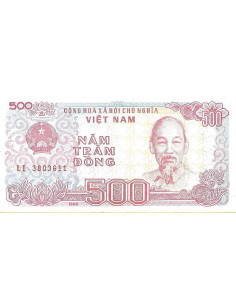 Przód banknotu Wietnam 500 Dong 1988 UNC 2