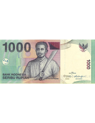 Przód banknotu Indonezja 1 000 Rupi 2013 UNC