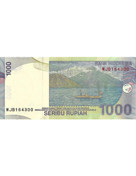 Tył banknotu Indonezja 1 000 Rupi 2013 UNC