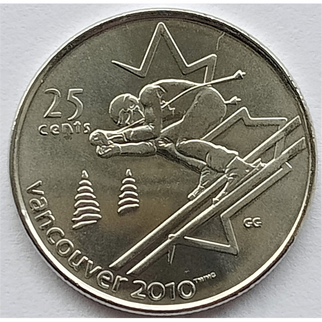 Rewers monety Kanada 25 Centów 2007