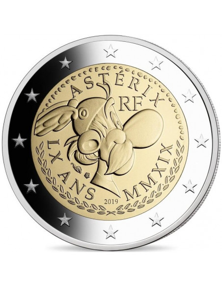 Awers monety Francja 2 euro 2019 Asteriks