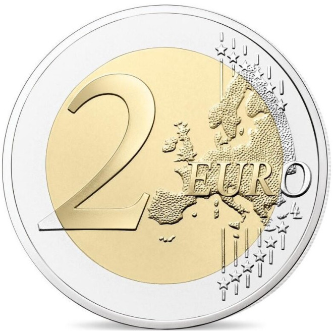 Rewers monety Francja 2 euro 2019 30 rocznica Upadku Muru Berlińskiego Francja