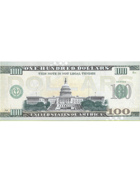 Tył banknotu USA 100 Dolarów 2022 Maine Commemorative Dollar