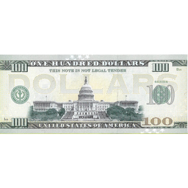 Tył banknotu USA 100 Dolarów 2022 Utah Commemorative Dollar