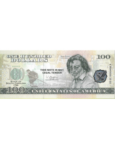 Przód banknotu USA 100 Dolarów 2022 South Carolina Commemorative Dollar