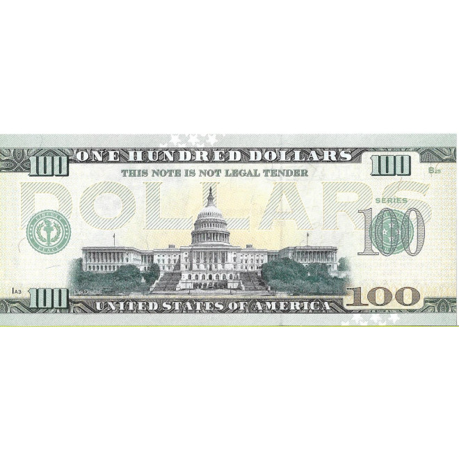 Tył banknotu USA 100 Dolarów 2022 South Carolina Commemorative Dollar