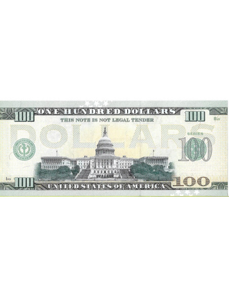 Tył banknotu USA 100 Dolarów 2022 South Carolina Commemorative Dollar