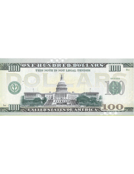 Tył banknotu USA 100 Dolarów 2022 Ohio Commemorative Dollar
