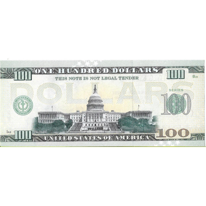 Tył banknotu USA 100 Dolarów 2022 Mississippi Commemorative Dollar