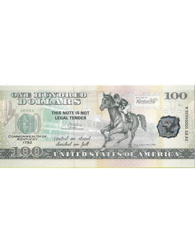 Przód banknotu USA 100 Dolarów 2022 Kentucky Commemorative Dollar