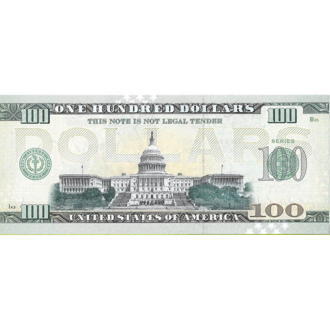 Tył banknotu USA 100 Dolarów 2022 Kentucky Commemorative Dollar