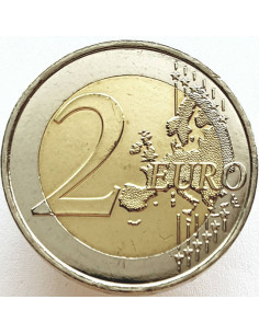 Awers monety Francja 2 euro 2018 Bleuet de France chaber symbol pamięci i solidarności 2