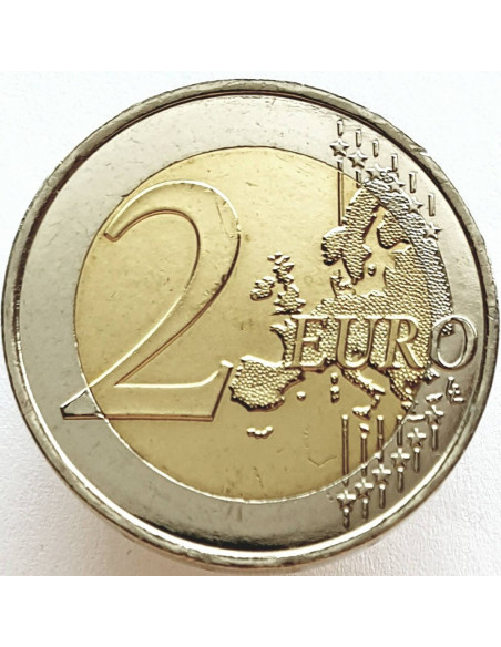 Rewers monety Francja 2 euro 2018 Bleuet de France chaber symbol pamięci i solidarności