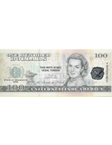 Przód banknotu USA 100 Dolarów 2022 Minnesota Commemorative Dollar
