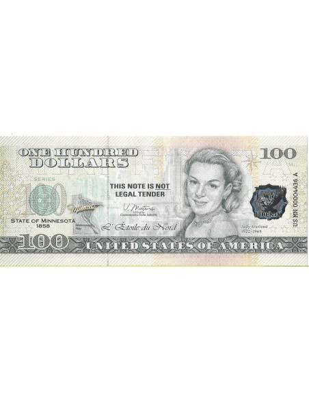 Przód banknotu USA 100 Dolarów 2022 Minnesota Commemorative Dollar