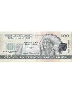 Przód banknotu USA 100 Dolarów 2022 Nebraska Commemorative Dollar