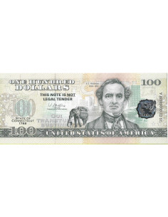 Przód banknotu USA 100 Dolarów 2022 Connecticut Commemorative Dollar