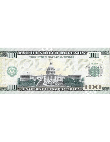 Tył banknotu USA 100 Dolarów 2022 Connecticut Commemorative Dollar