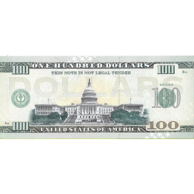 Tył banknotu USA 100 Dolarów 2022 Florida Commemorative Dollar