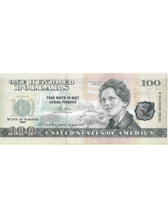 Przód banknotu USA 100 Dolarów 2022 Kansas Commemorative Dollar