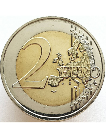 Rewers monety Francja 2 euro 2017 Setna rocznica śmierci Auguste Rodin