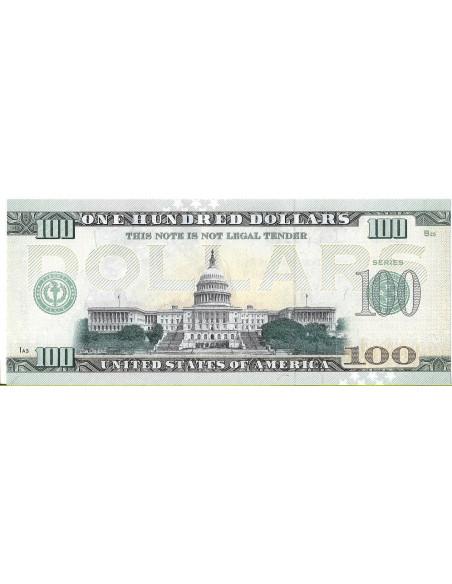Tył banknotu USA 100 Dolarów 2022 Montana Commemorative Dollar