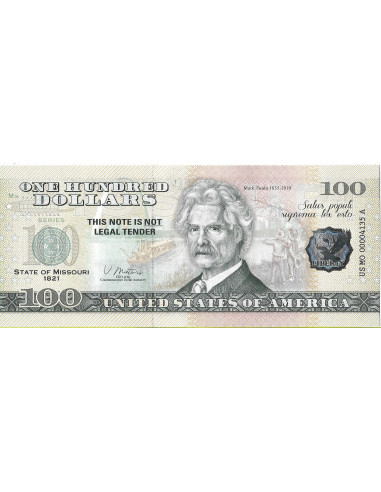 Przód banknotu USA 100 Dolarów 2022 Missouri Commemorative Dollar