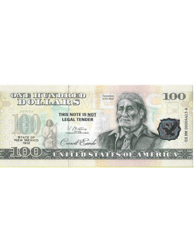 Przód banknotu USA 100 Dolarów 2022 Mexico Commemorative Dollar