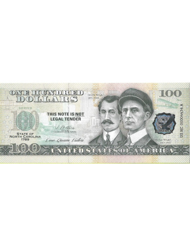 Przód banknotu USA 100 Dolarów 2022 Carolina Commemorative Dollar