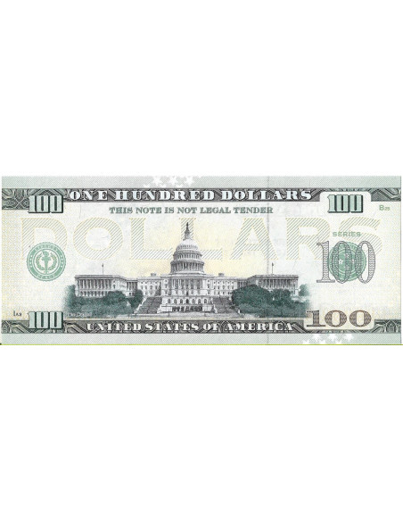 Tył banknotu USA 100 Dolarów 2022 Georgia Commemorative Dollar