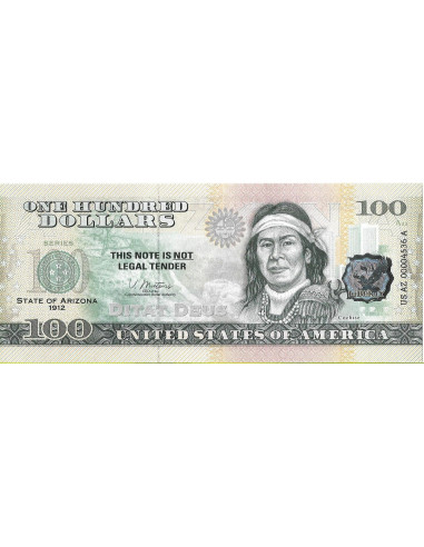 Przód banknotu USA 100 Dolarów 2022 Arizona Commemorative Dollar