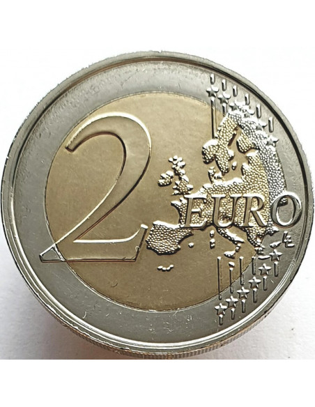 Rewers monety Francja 2 euro 2017 25 rocznica badań nad rakiem piersi