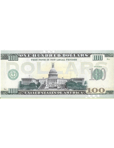 Tył banknotu USA 100 Dolarów 2022 Vermont Commemorative Dollar