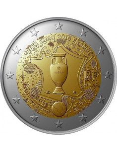 Awers monety Francja 2 euro 2016 Mistrzostwa UEFA Francja