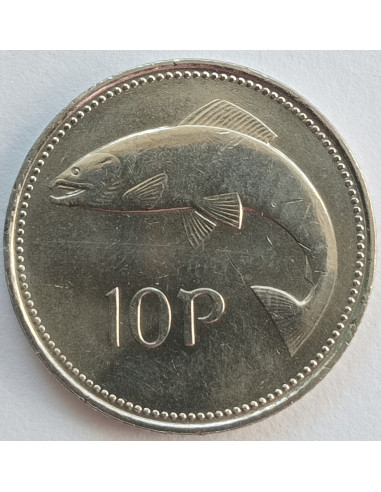 Awers monety Irlandia 10 Pensów 2000