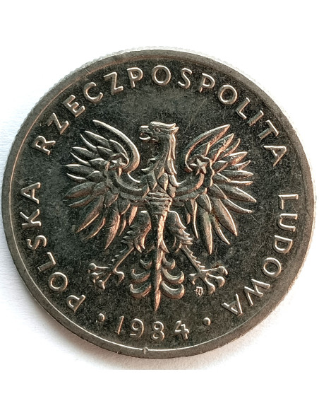 Awers monety 20 Złotych 1984