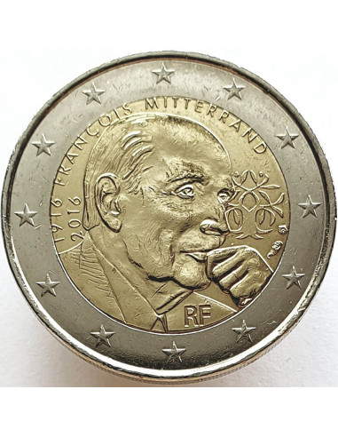 Francja 2 euro 2016 Setna rocznica urodzin François'a Mitterrand'a