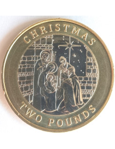 Awers monety Gibralar 2 Funty 2022