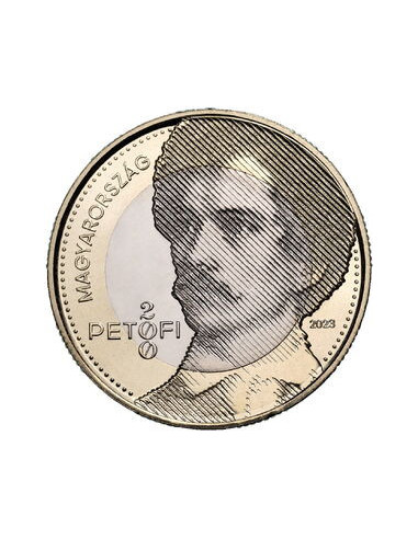 Awers monety Węgry 200 Forint 2023 200. rocznica urodzin Petőfiego Sándora