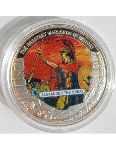 Awers monety Liberia 5 Dolarów 2009 Alexander The Great