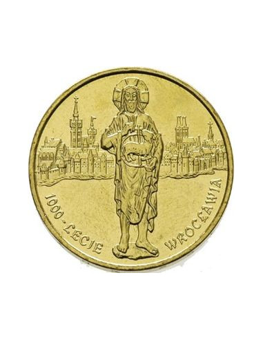 Awers monety 2 zł 2000 1000lecie Wrocławia